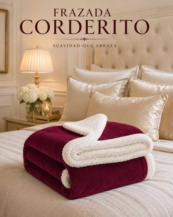 Frazada Corderito 2 plaza